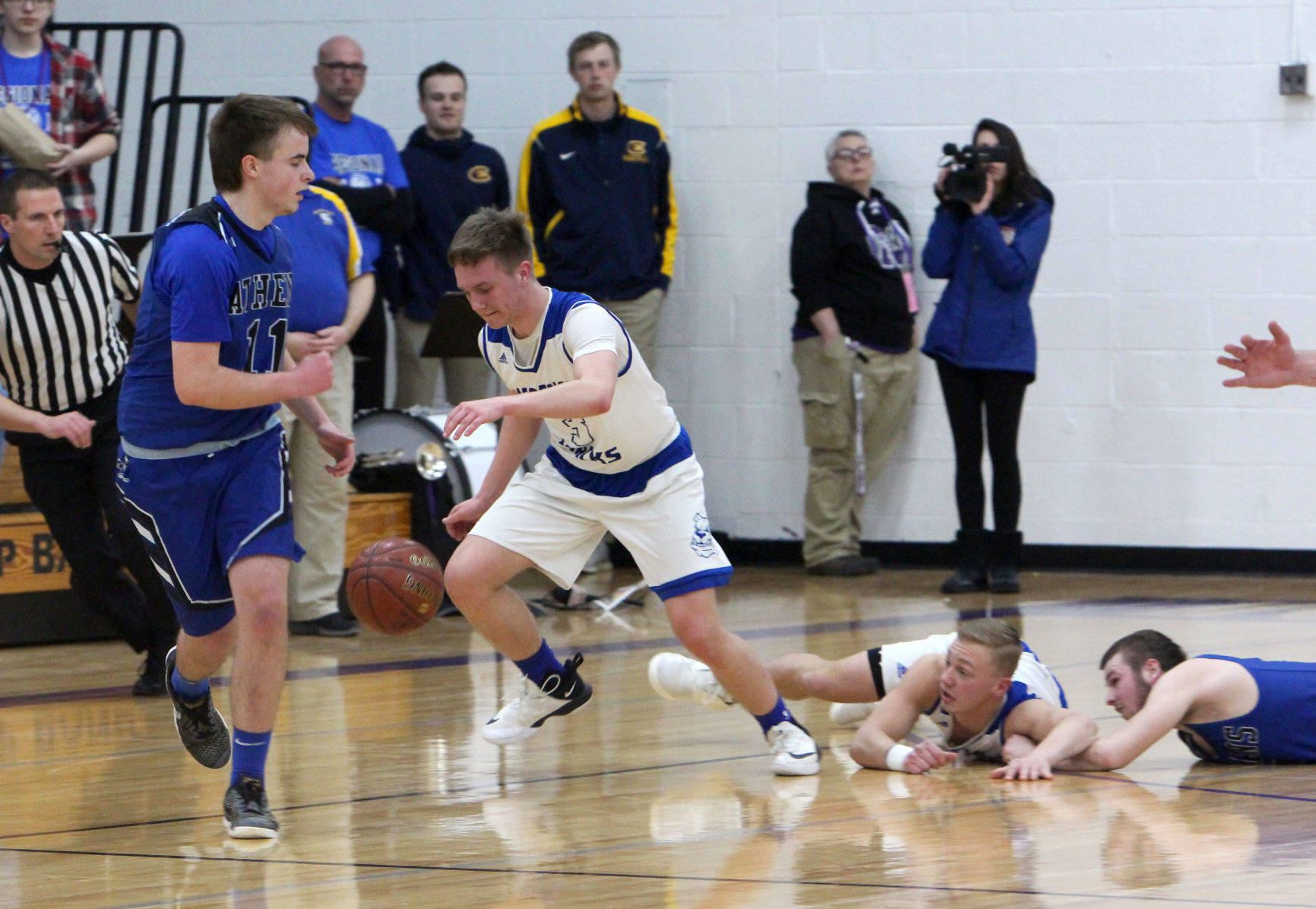 Athens vs McDonell boys basketball at Eau Claire Memorial 3-7-19